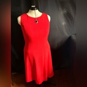 Jones New York Bold Red Midi Dress